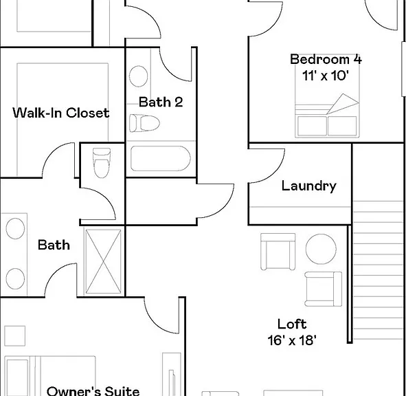 Floor plan Upstairs