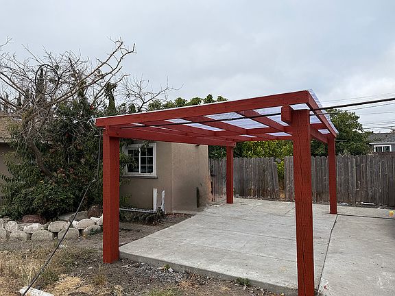Deck and storage shed