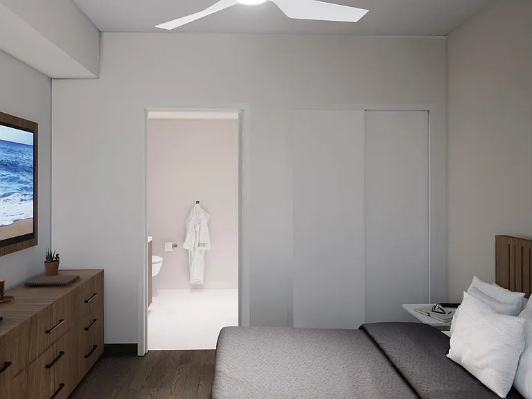 Bedrooms with state-of-the-art soundproofing, black-out shades, and thoughtfully designed closets