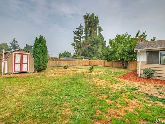 Spacious, fully fenced backyard with a shed. 