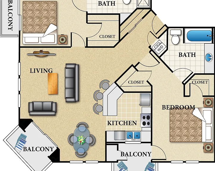 Plan F Floorplan Diagram