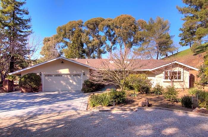 Down the driveway view