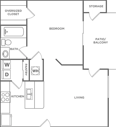 Studio (690 SF) Studio (690 SF)