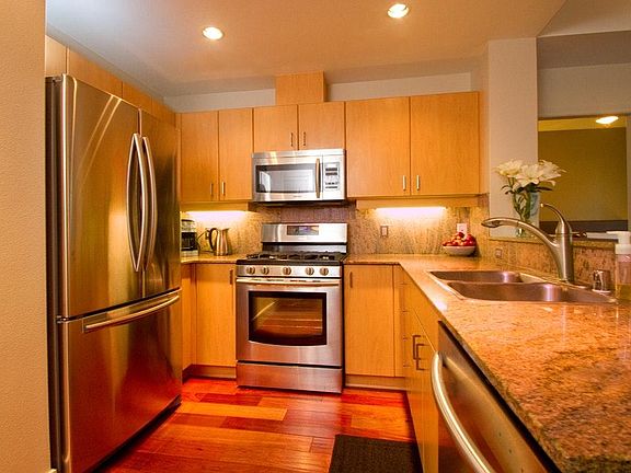 kitchen with gas range