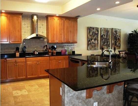 large, well-equipped kitchen
