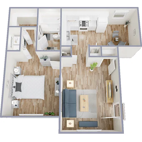 Floor plan 1 Bed 1 Bath A