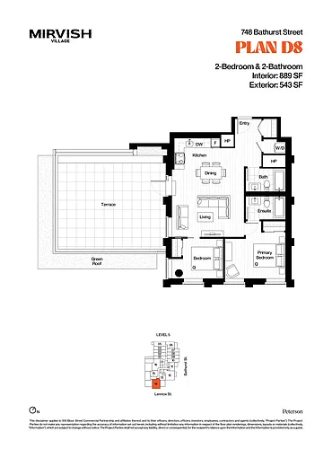Floor plan 748 2 Bedroom 2 Bathrooms D7