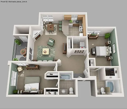 Floor plan 2 Bedrooms
