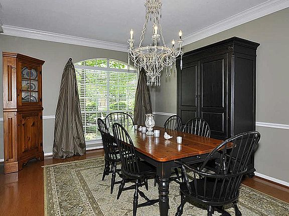 Another view of the bright and airy formal dining room.
