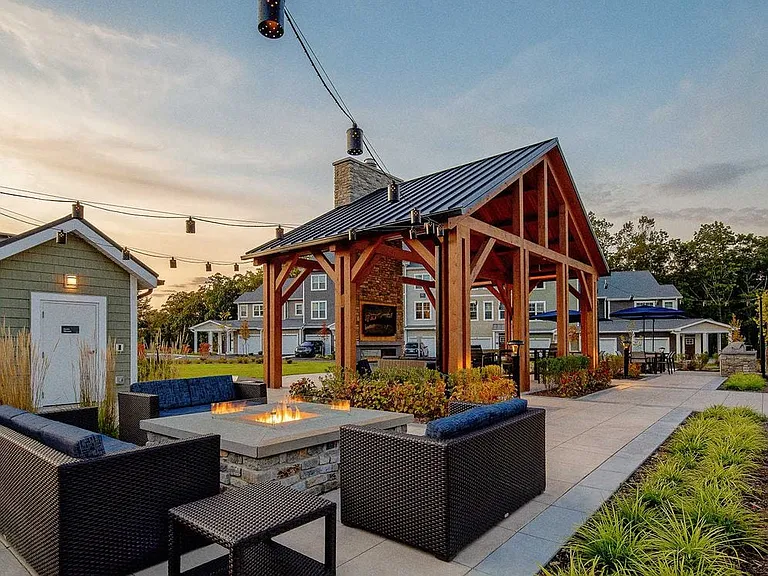 Phase II Courtyard with firepit and lounge seating