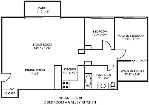 Floor plan Two Bedroom B