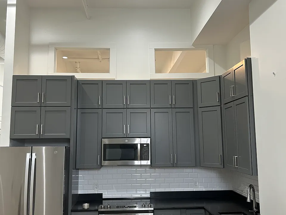 Tall custom cabinets and transoms