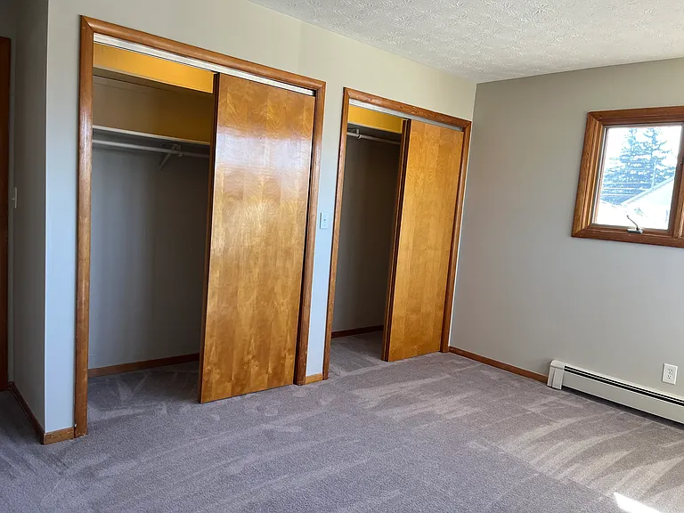 Bedroom with two spacious closets