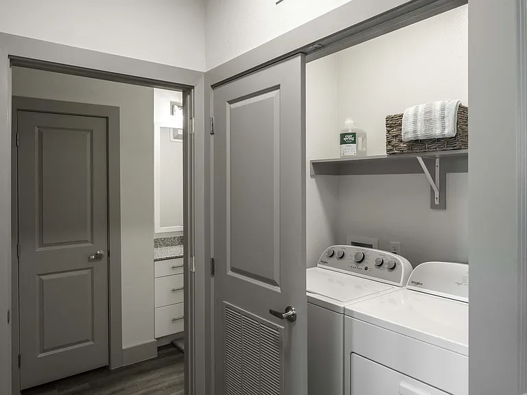 In-home, full-size, washer and dryer