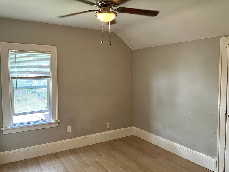 Large bedroom with attached porch