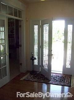 Leaded glass door entrance
