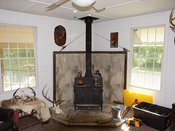 Woodstove in the cabin