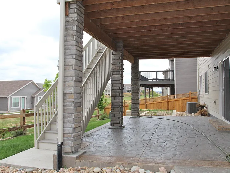 Stamped concrete patio