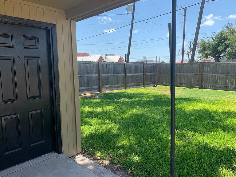 Fenced back yard