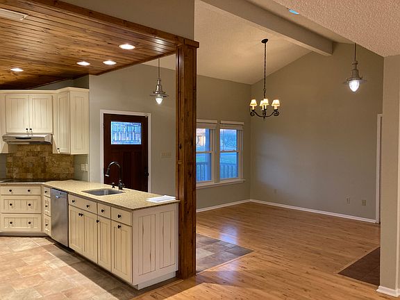 View of the dining room while standing in the living room.