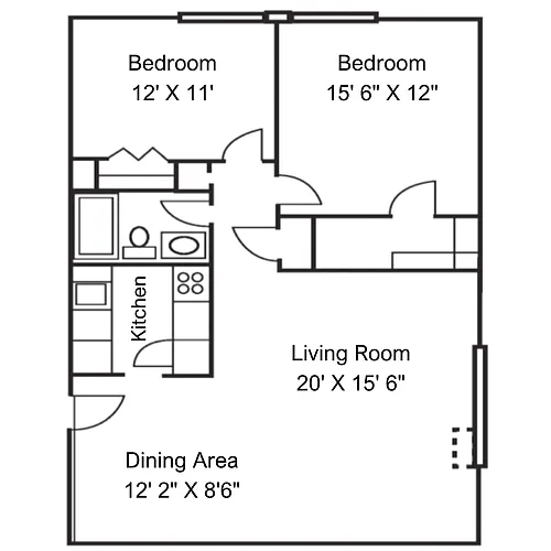 Floor plan 2 Bedroom