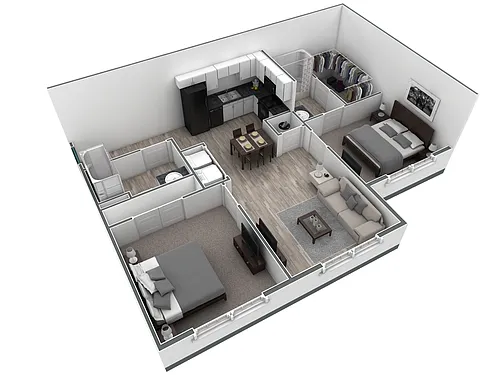 Floor plan 2-2 BR Horizon Overlook