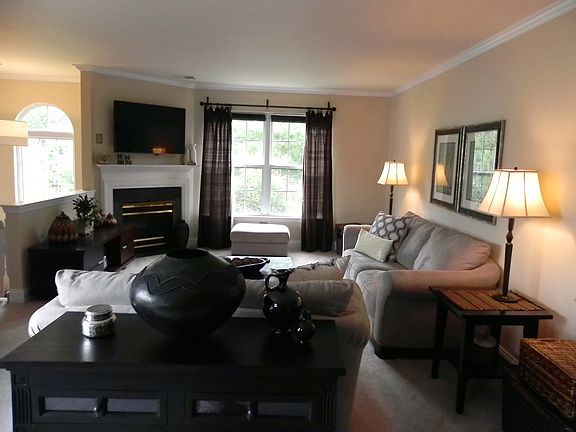 Living Room with Gas Fireplace & Flat Screen TV Hook-up