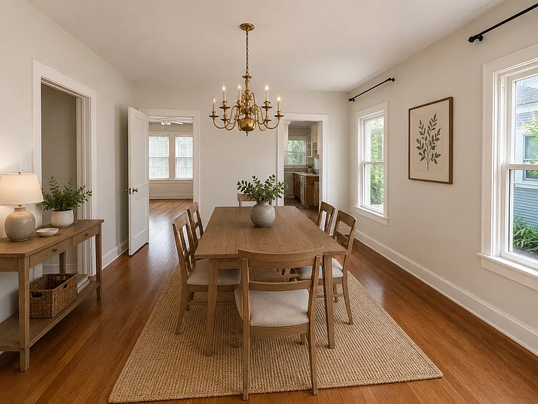 Dining room post-renovation rendering