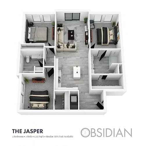 Floor plan OBSIDIAN - The Jasper