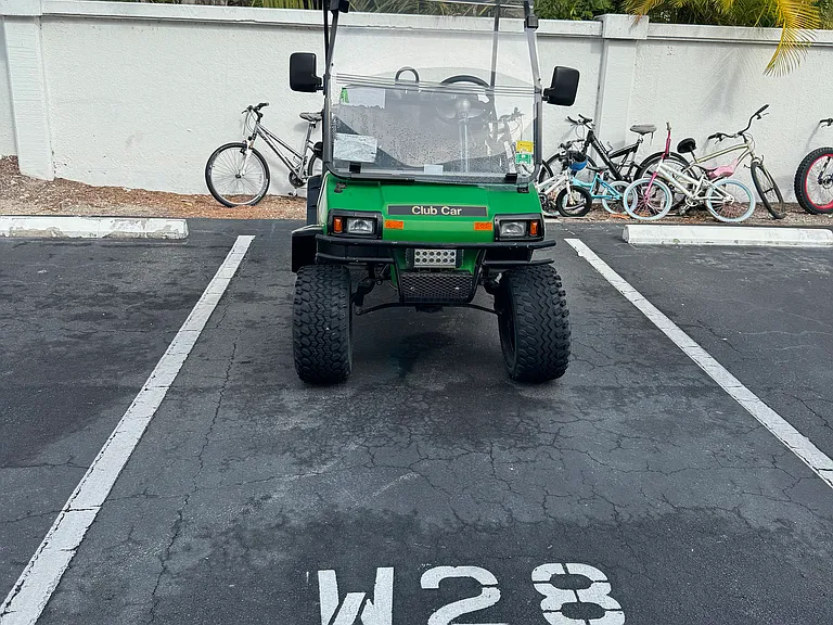 1 garage space. Other cars use guest space.