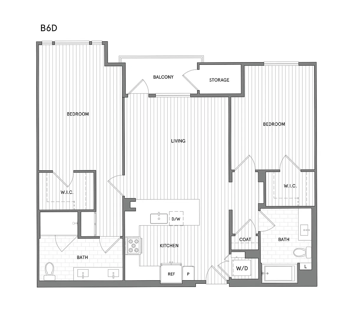 Floor plan 2 BR/2 BA