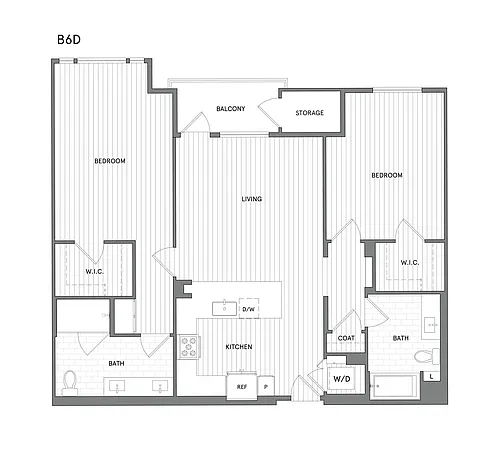 Floor plan 2 BR/2 BA