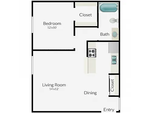 Floor plan 1X1
