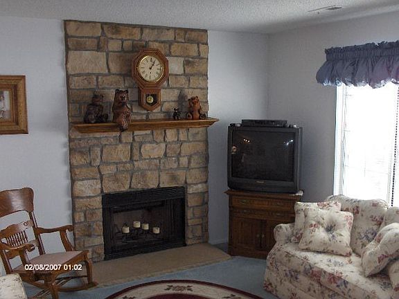 Living Room Rock Fireplace