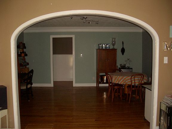Looking into dining room
