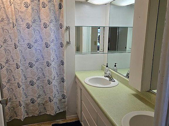 Bathroom with tub.