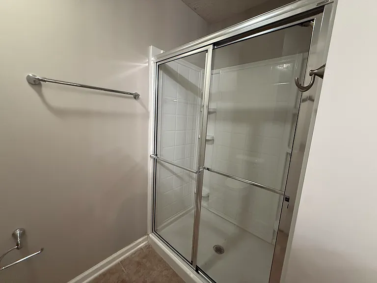 The spacious shower in the ensuite bathroom.