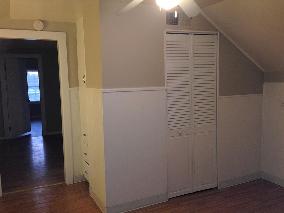 Dining area with plenty of room for a table and additional storage.