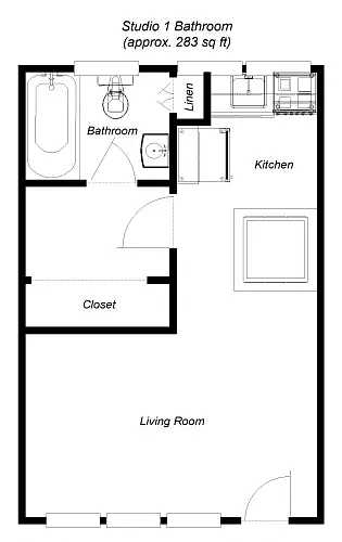Floor plan Studio