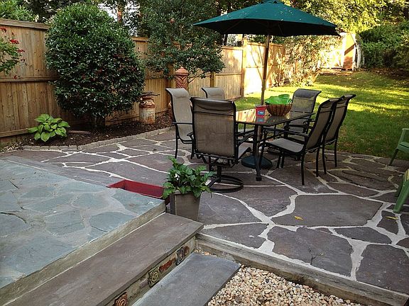 Fenced-in backyard and patio