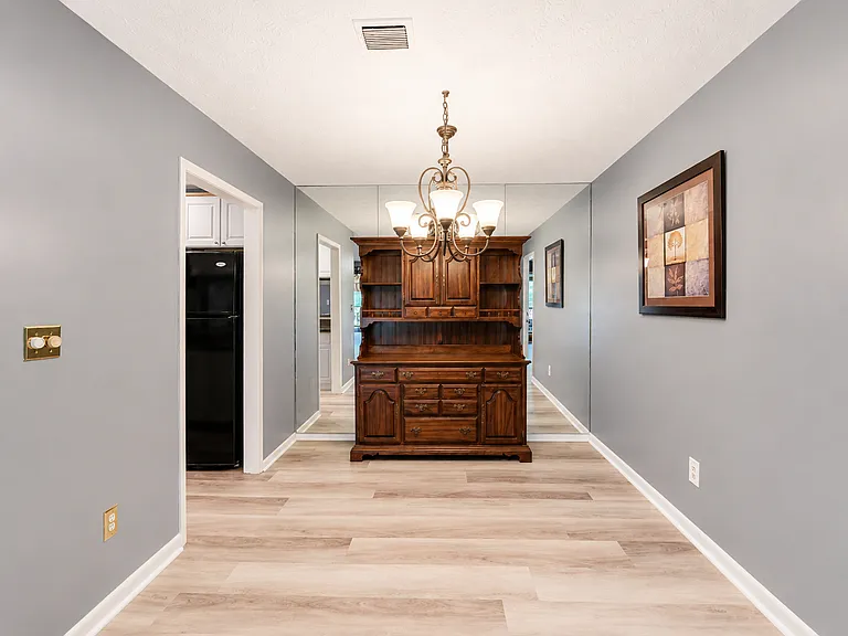 Dining room with China cabinet
