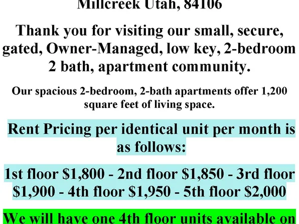 Millcreek Towers, 3668 S 900 E #403, Salt Lake City, UT 84106