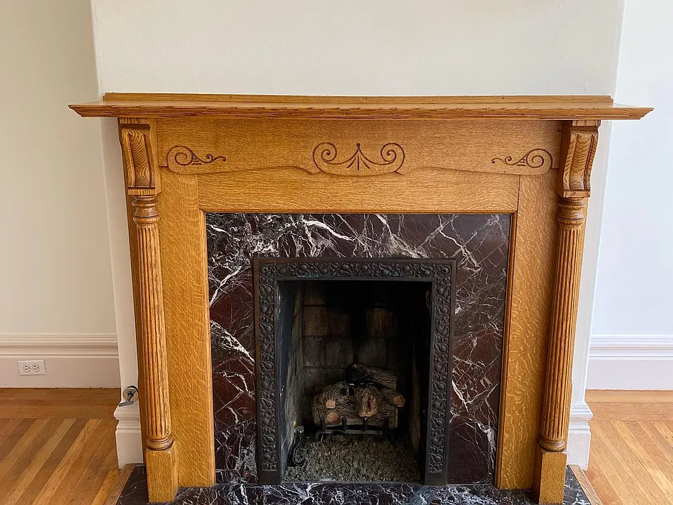 Living room fireplace