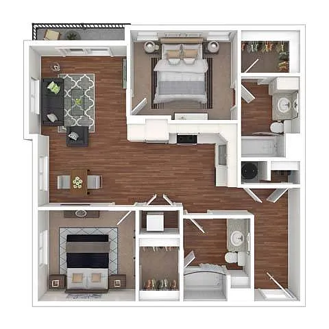 Floor plan Two Bedroom B2