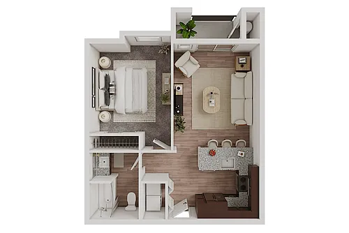 Floor plan One Bedroom