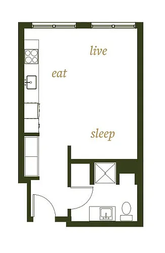 Floor plan Studio B1