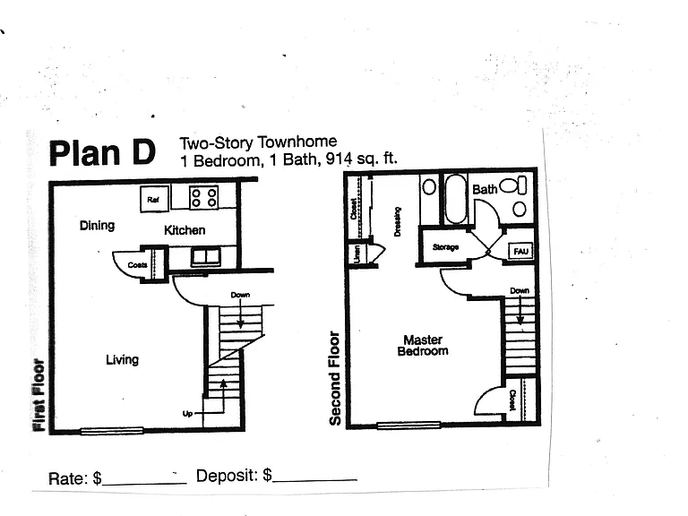 1-Bedroom 1-Bathroom Two-Story Townhome 1-Bedroom 1-Bathroom Two-Story Townhome