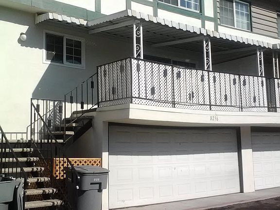 Back view Large 2 car garage