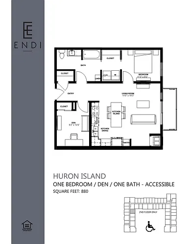 Floor plan Huron Island