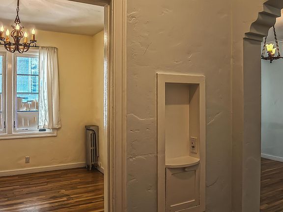 To the right is the studio and to the left is the dining room/living room.